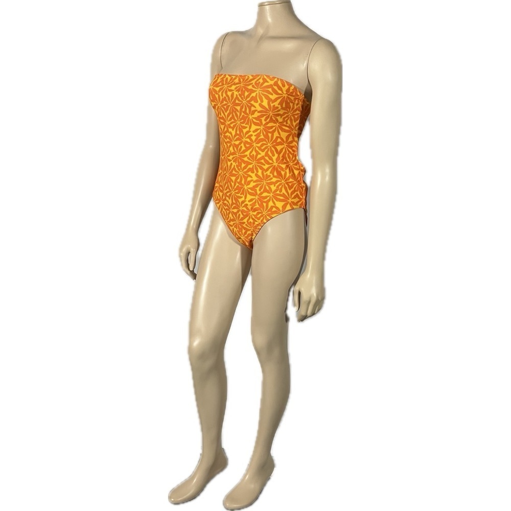 NWT Rhythm. Strapless Floral One piece Swimsuit